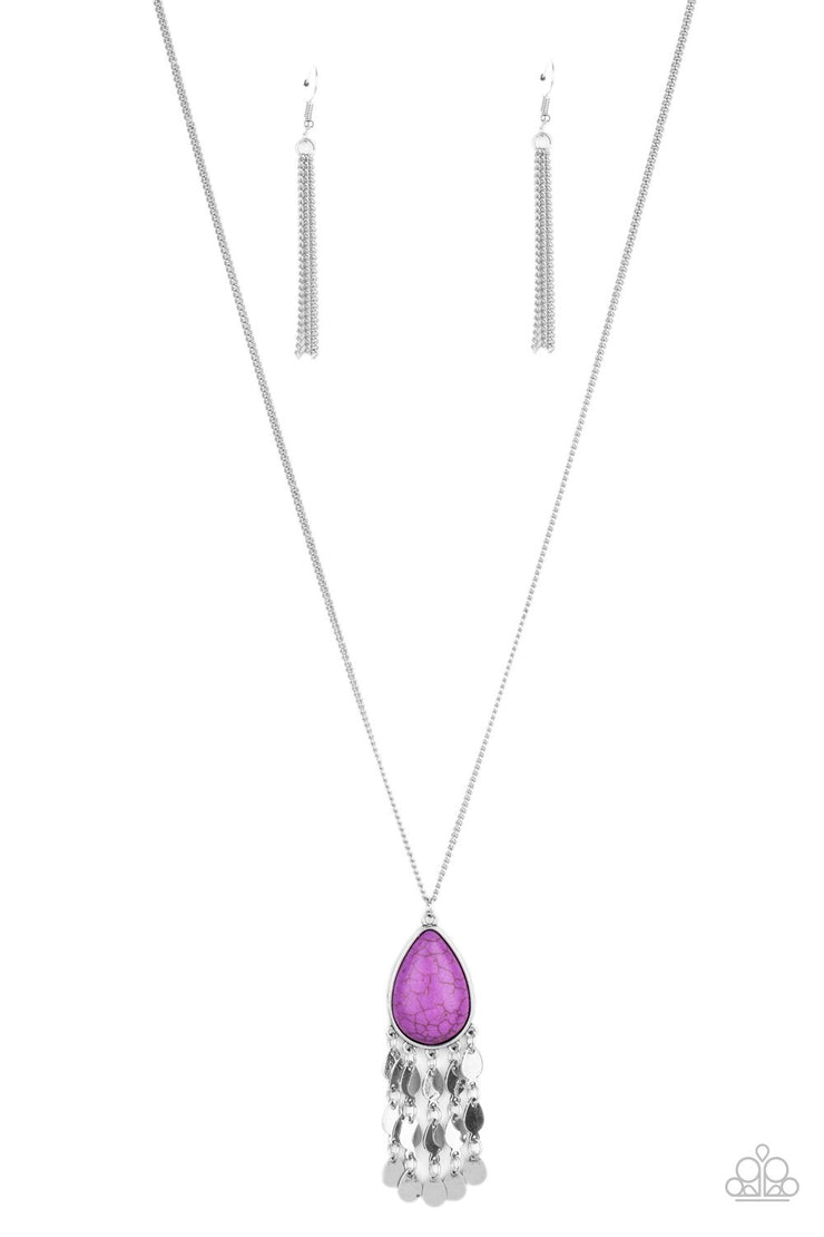 Musically Mojave-Purple Necklace