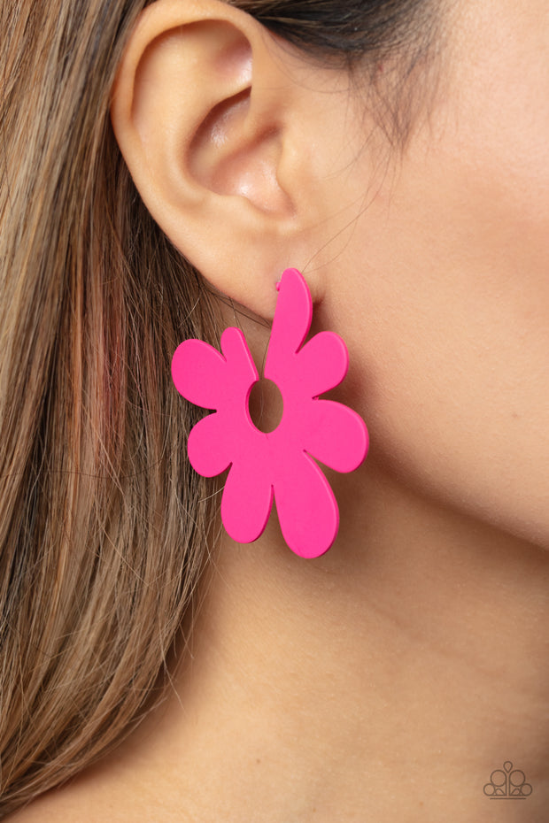 Flower Power Fantasy - Pink Earring