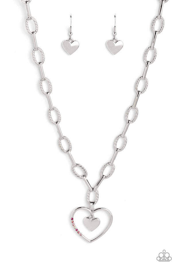 Refulgent Romance - Pink Necklace