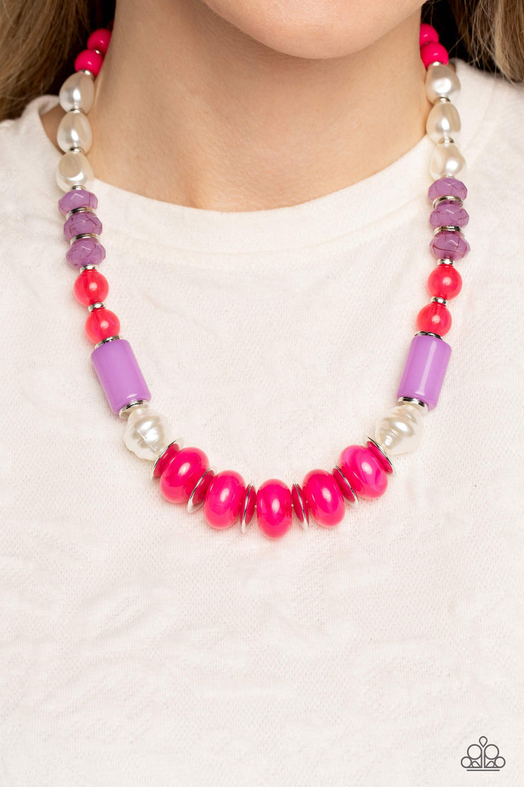 A SHEEN Slate - Pink Necklace