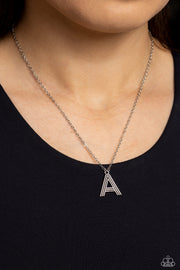 Leave Your Initials - Silver - A Necklace