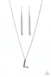 Leave Your Initials - Silver - L Necklace