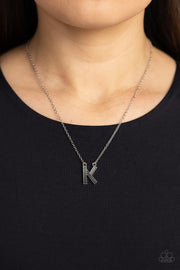 Leave Your Initials - Silver - K Necklace