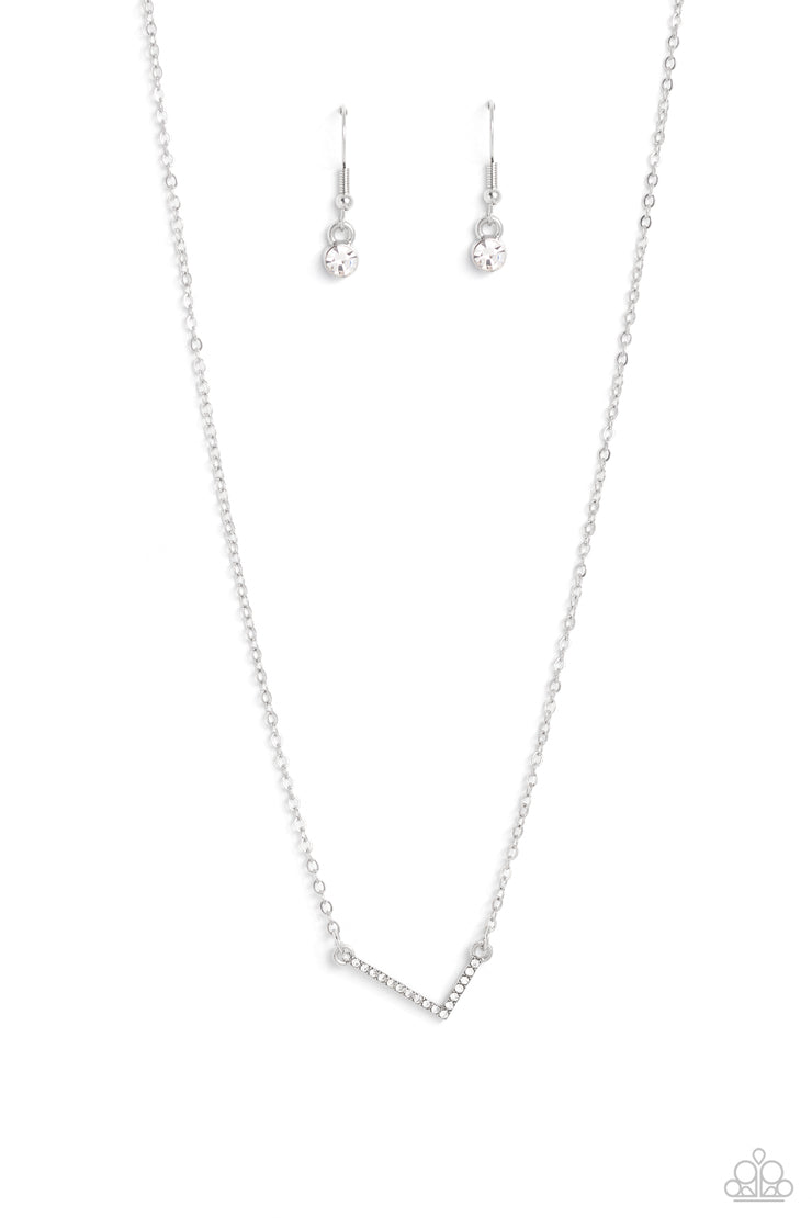 INITIALLY Yours - L - White Necklace