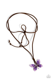 Winged Wanderer - Purple Necklace
