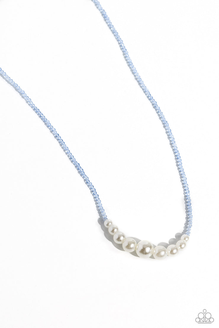 White Collar Whimsy - Blue Necklace