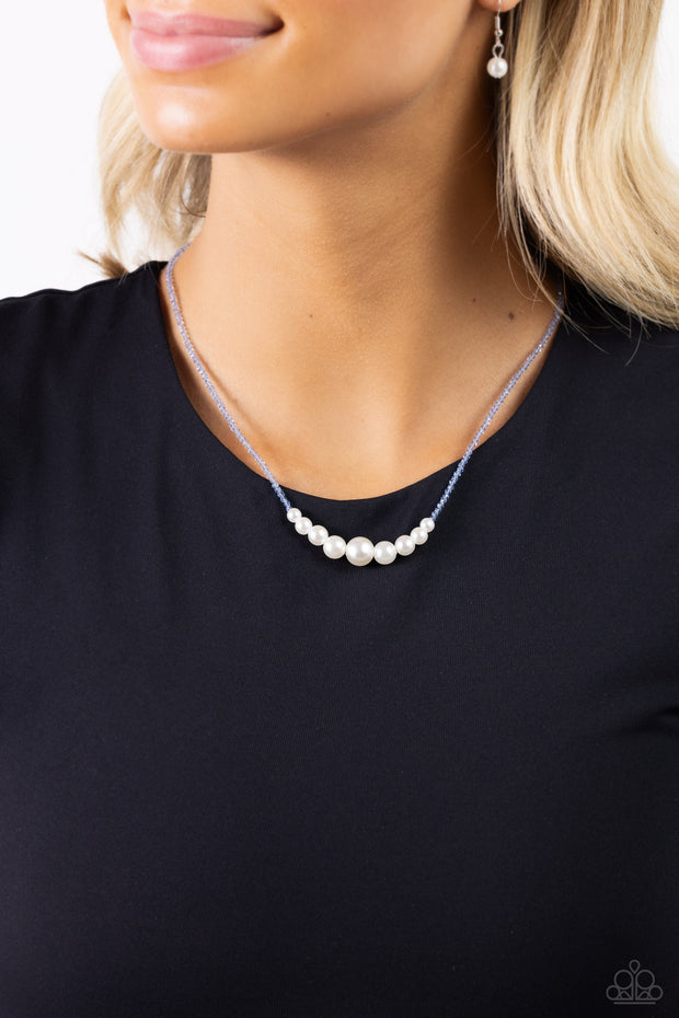White Collar Whimsy - Blue Necklace