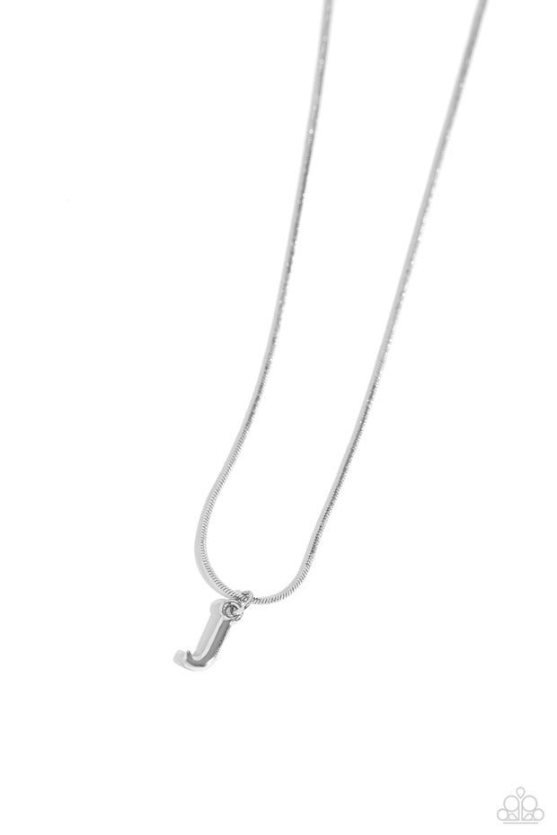 Seize the Initial - Silver - J Necklace