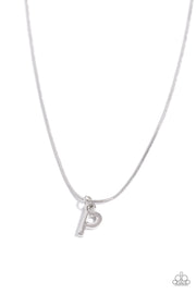 Seize the Initial - Silver - P Necklace