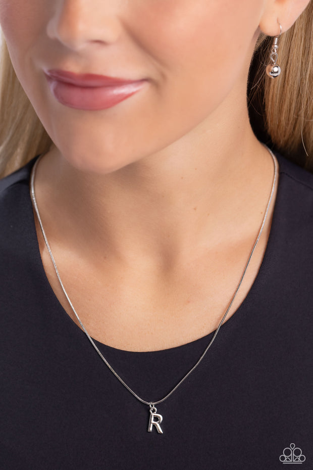 Seize the Initial - Silver - R Necklace