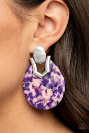 HAUTE Flash-Purple Post Earring