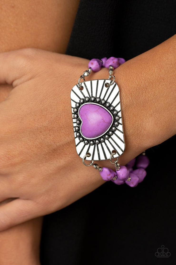 Sandstone Sweetheart-Purple Bracelet