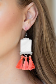 Tassel Retreat-Orange Earring