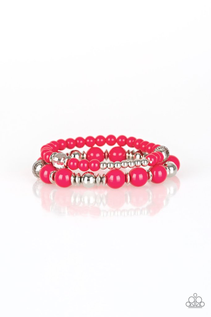 Colorful Collisions Pink Bracelet