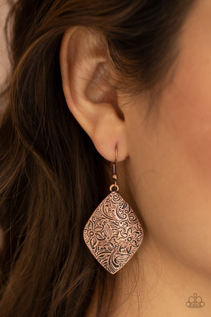 Flauntable Florals Copper Earrings