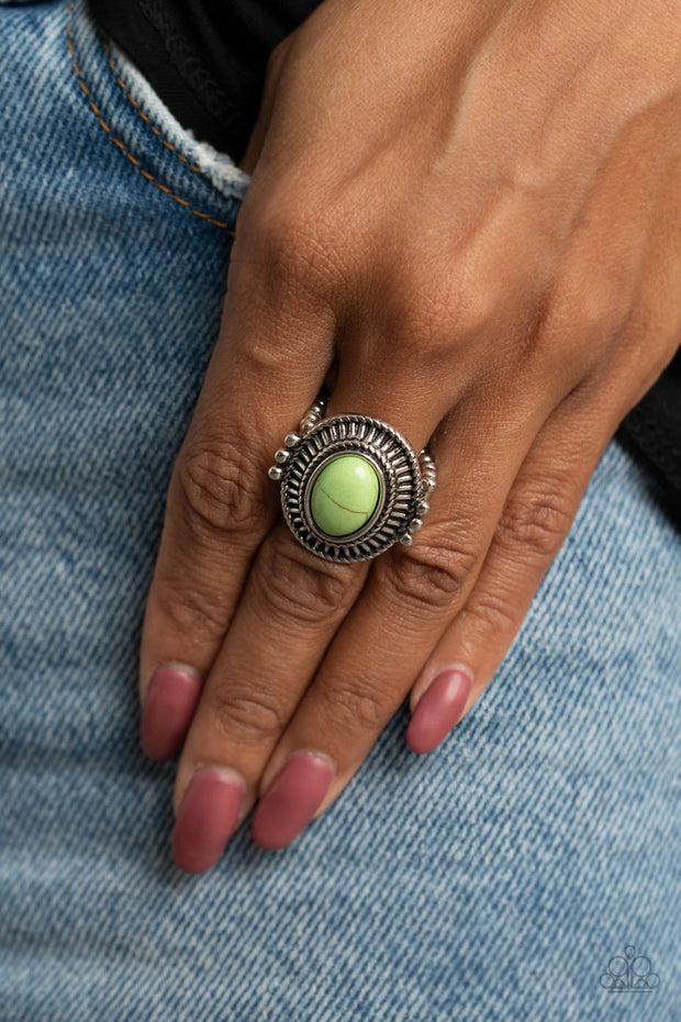 Badlands To The Bone Green Ring