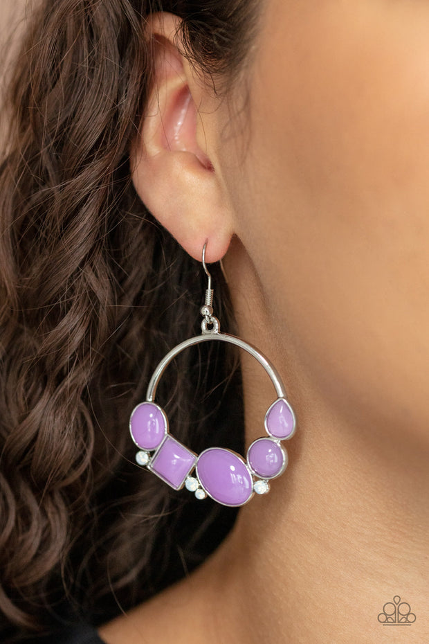 Beautifully Bubbilicious Purple Earring