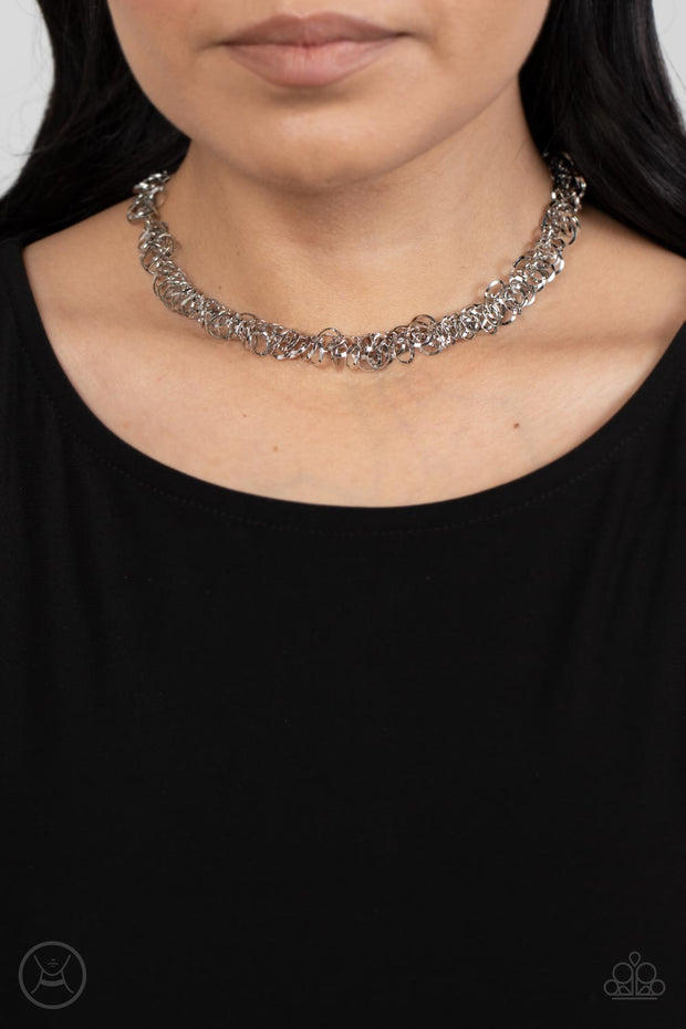 Cause a Commotion Silver Choker
