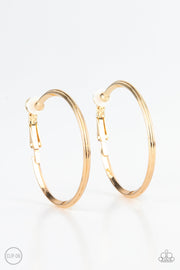City Classic Gold Clip On Earrings