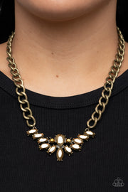Come at Me Brass Necklace