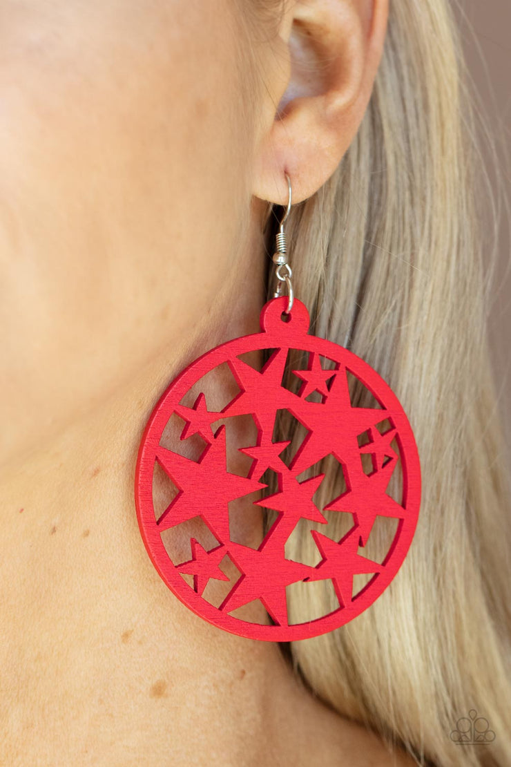 Cosmic Paradise Red Earring