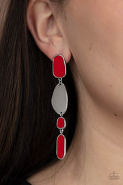 Deco By Design Red Post Earring