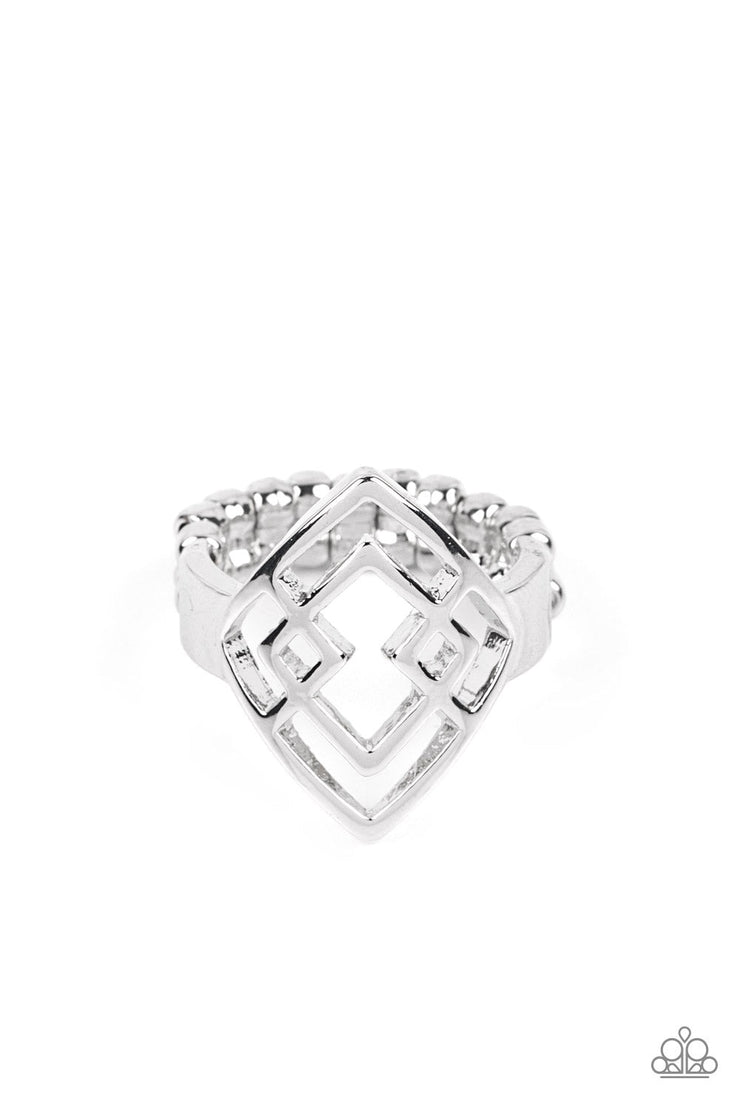 Diamond Duo - Silver Ring
