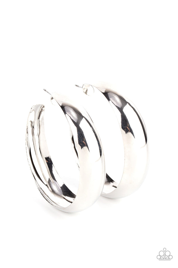 Flat Our Flawless Silver Earring