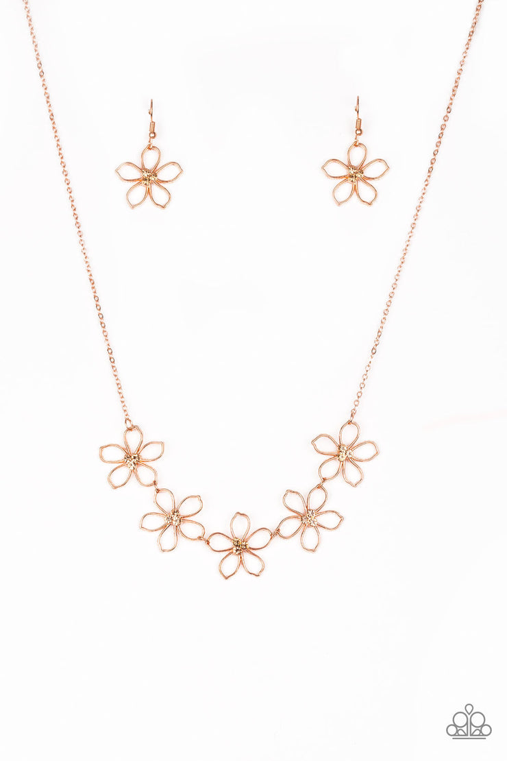 Hoppin' Hibiscus Copper Necklace