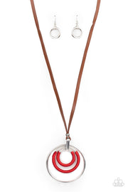 Hypnotic Happenings Red Necklace