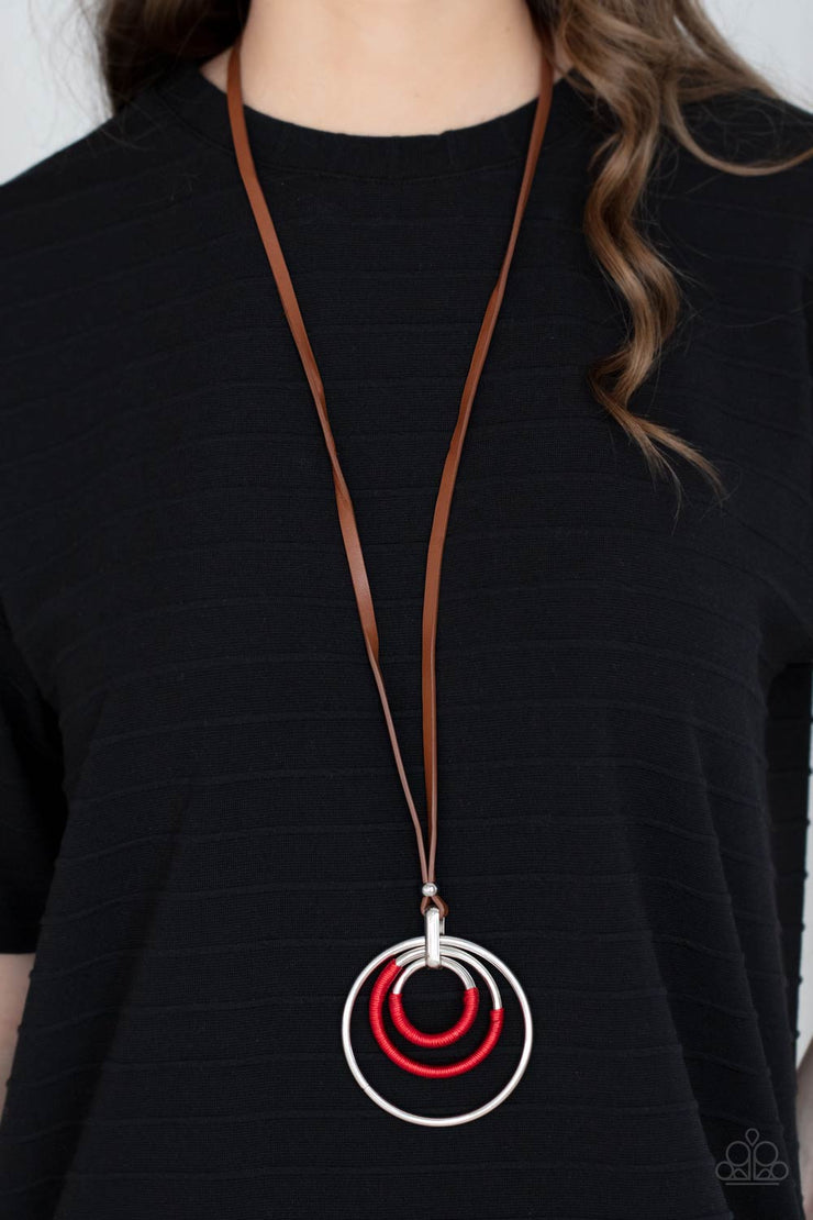 Hypnotic Happenings Red Necklace