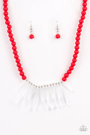 Icy Intimidation Red Necklace
