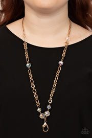 Prismatic Pick Me Up - Gold Lanyard Necklace