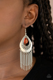 Scattered Storms Red Earring