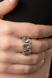 Staggering Sparkle Brown Ring