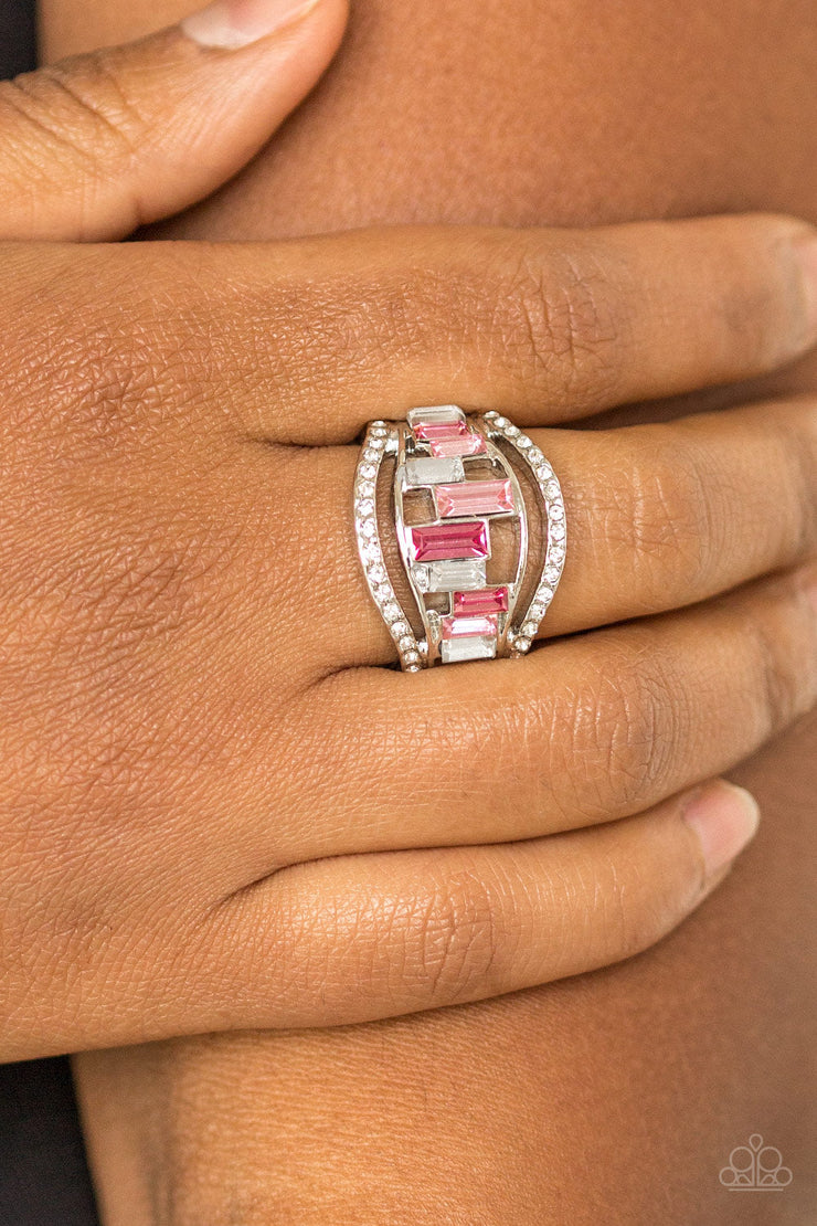 Treasure Chest Charm Pink Ring