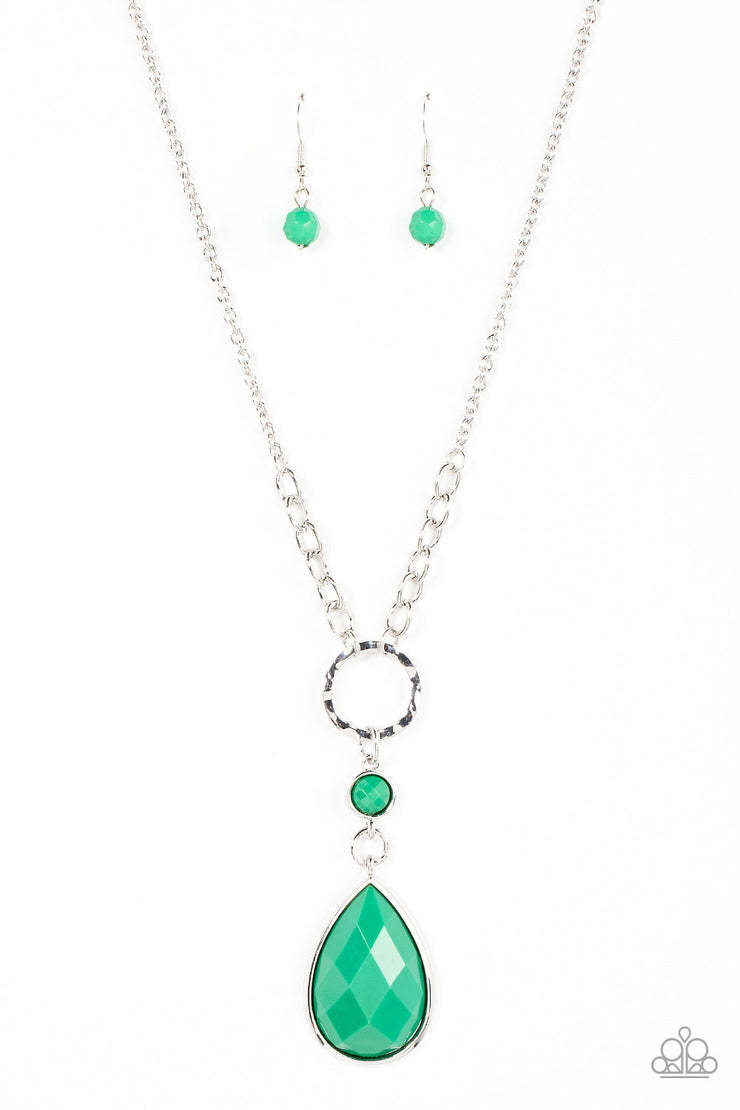 Valley Girl Glamour Green Necklace