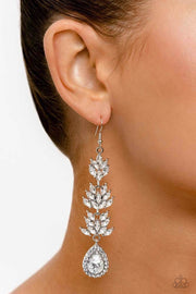 Water Lily Whimsy White Earring