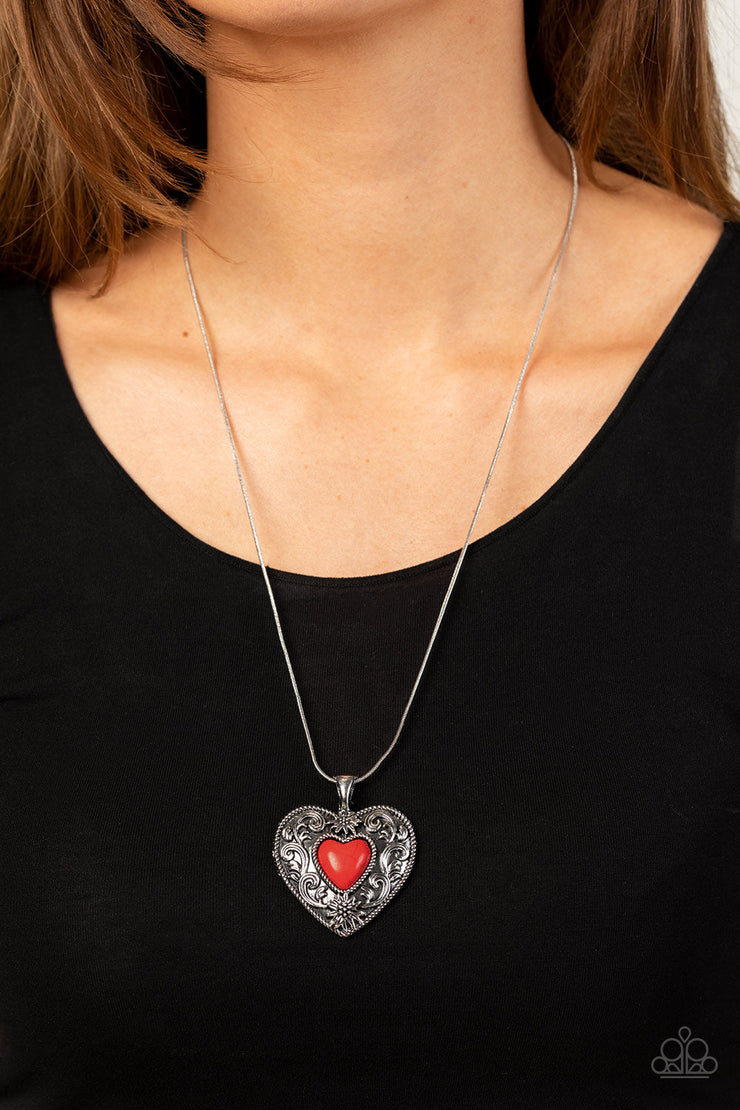 Wholeheartedly Whimsical Red Necklace