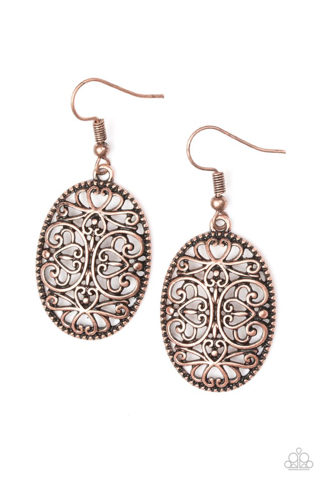 Whistfully Whimsical Copper Earring